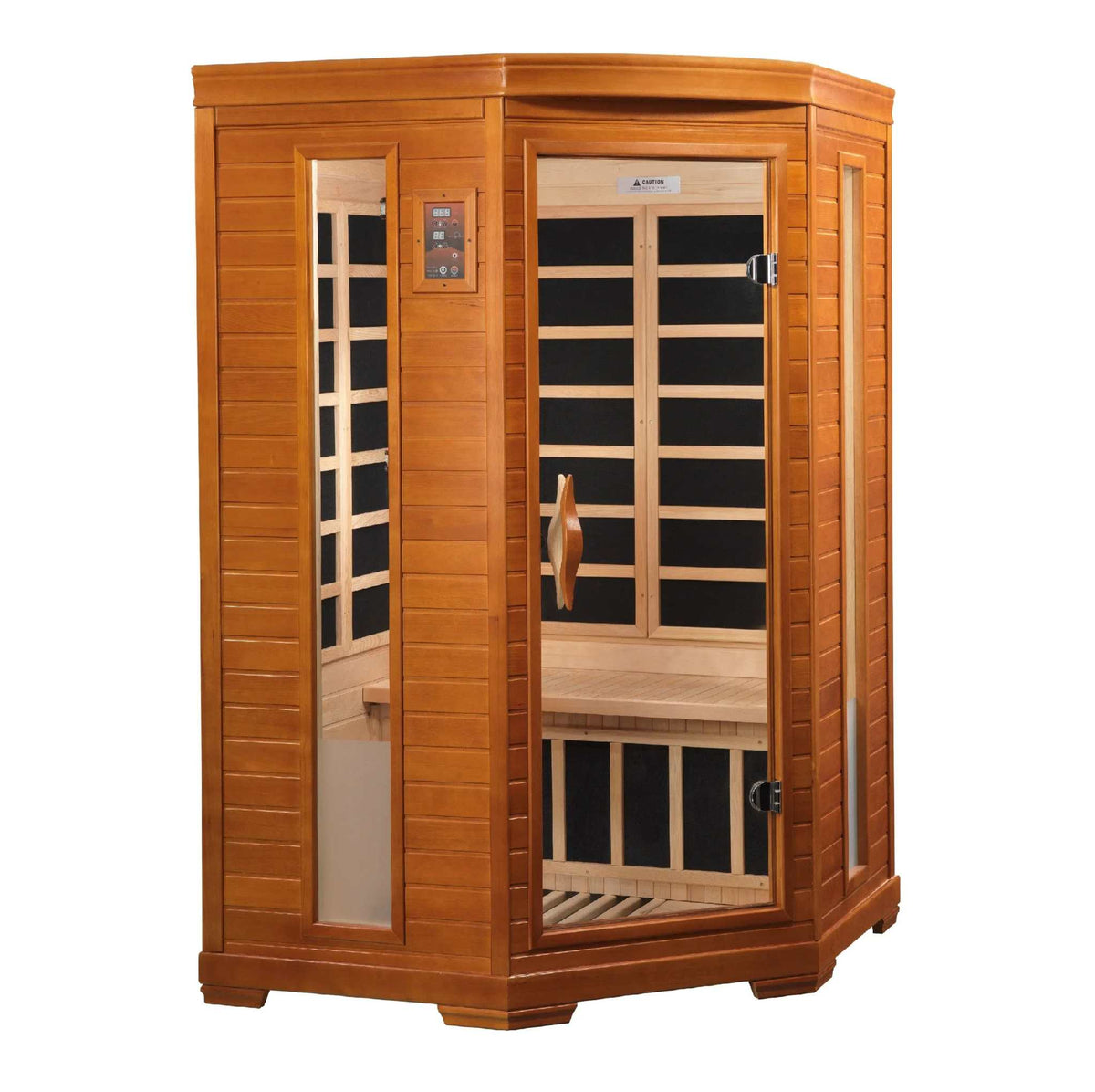 Dynamic Heming Elite 2-person Corner Ultra Low EMF FAR Infrared Sauna - Sauna Luxuries