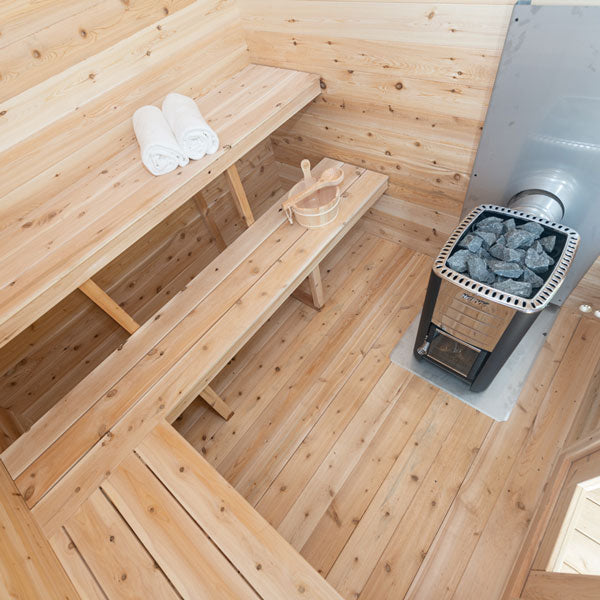 Leisurecraft CT Georgian Cabin Sauna with Porch – Wood Burning Outdoor Sauna