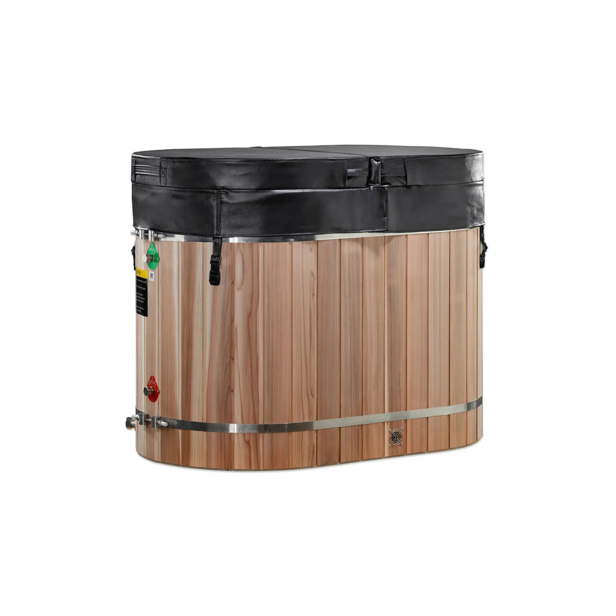 Dynamic Cold Therapy DCT-BO-50-PLPC-34 Oval Barrel Cold Plunge with Japanese Cedar Dynamic Saunas