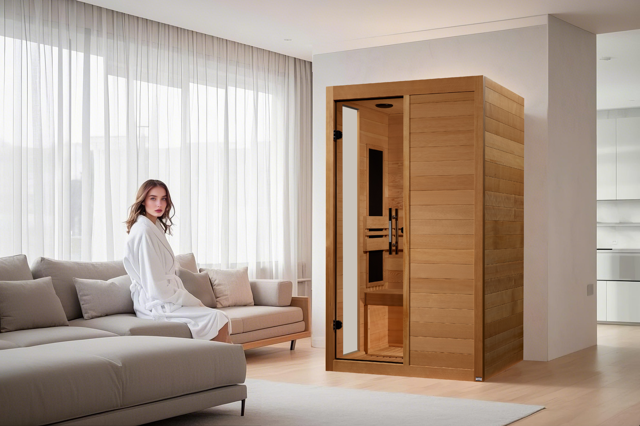Dynamic Lucca 2-person Low EMF FAR Infrared Sauna