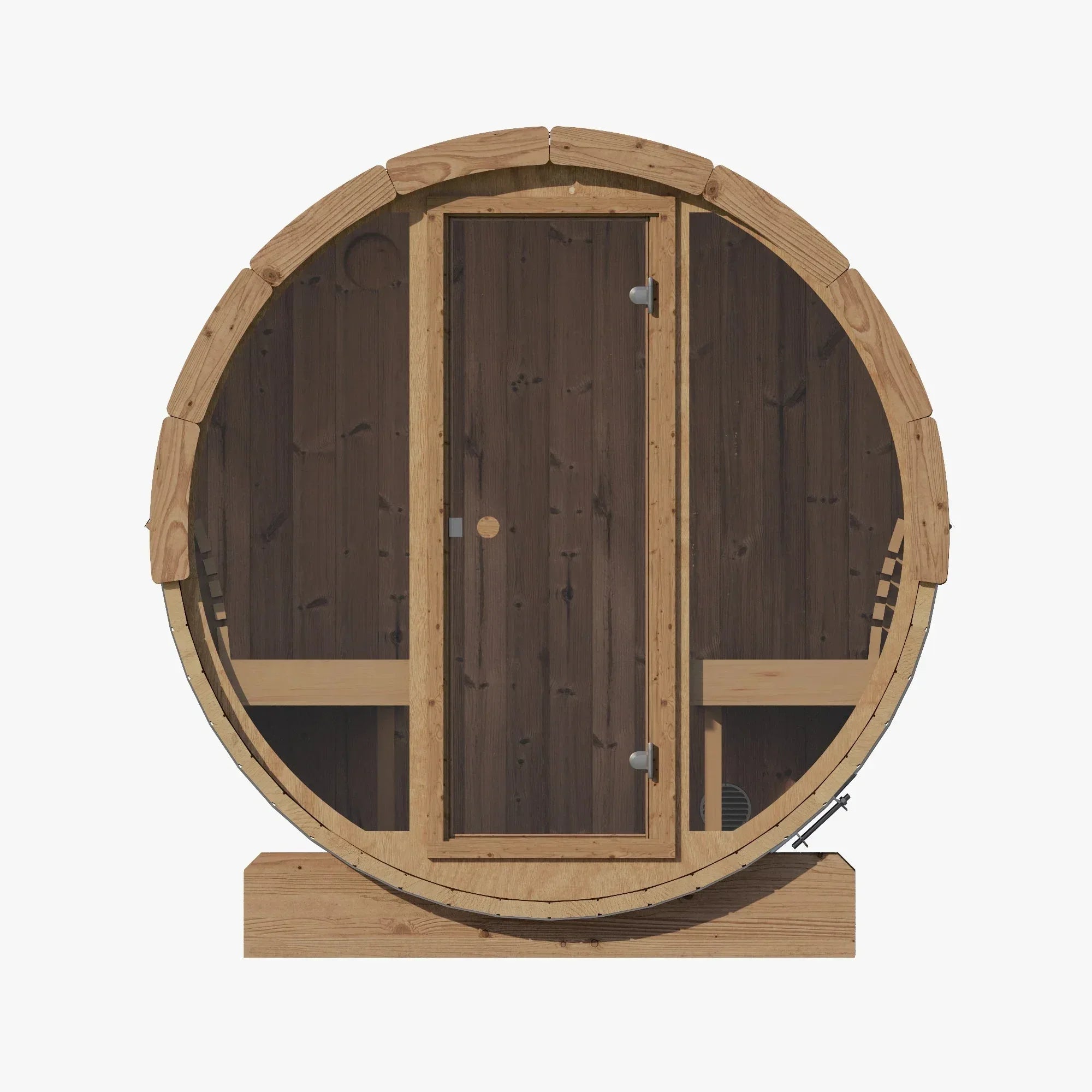SaunaLife Model E8G Sauna Barrel Glass Front - Sauna Luxuries