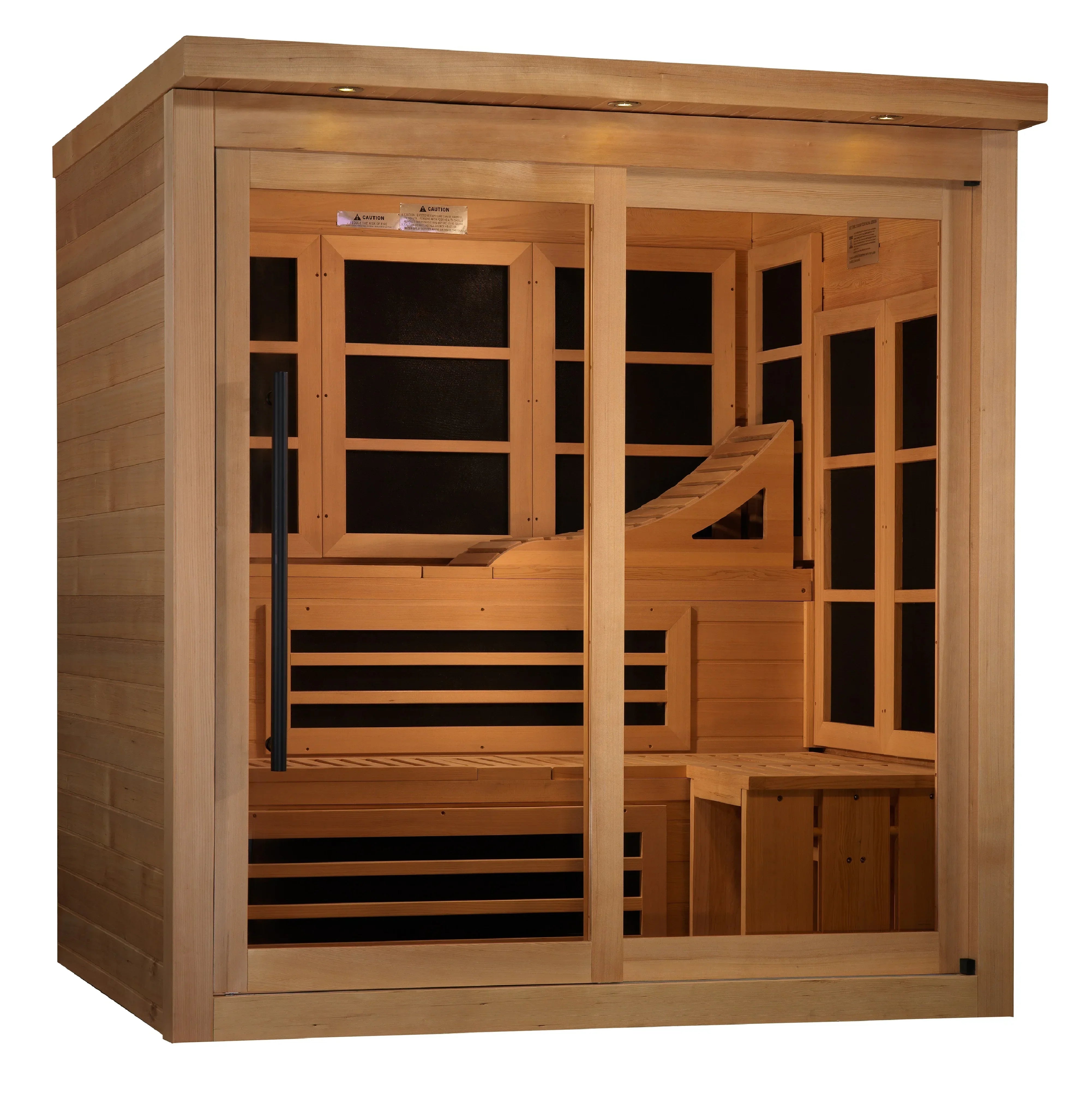 Golden Designs Monaco Limited Edition 6-person Near Zero EMF FAR Infrared Sauna - Sauna Luxuries