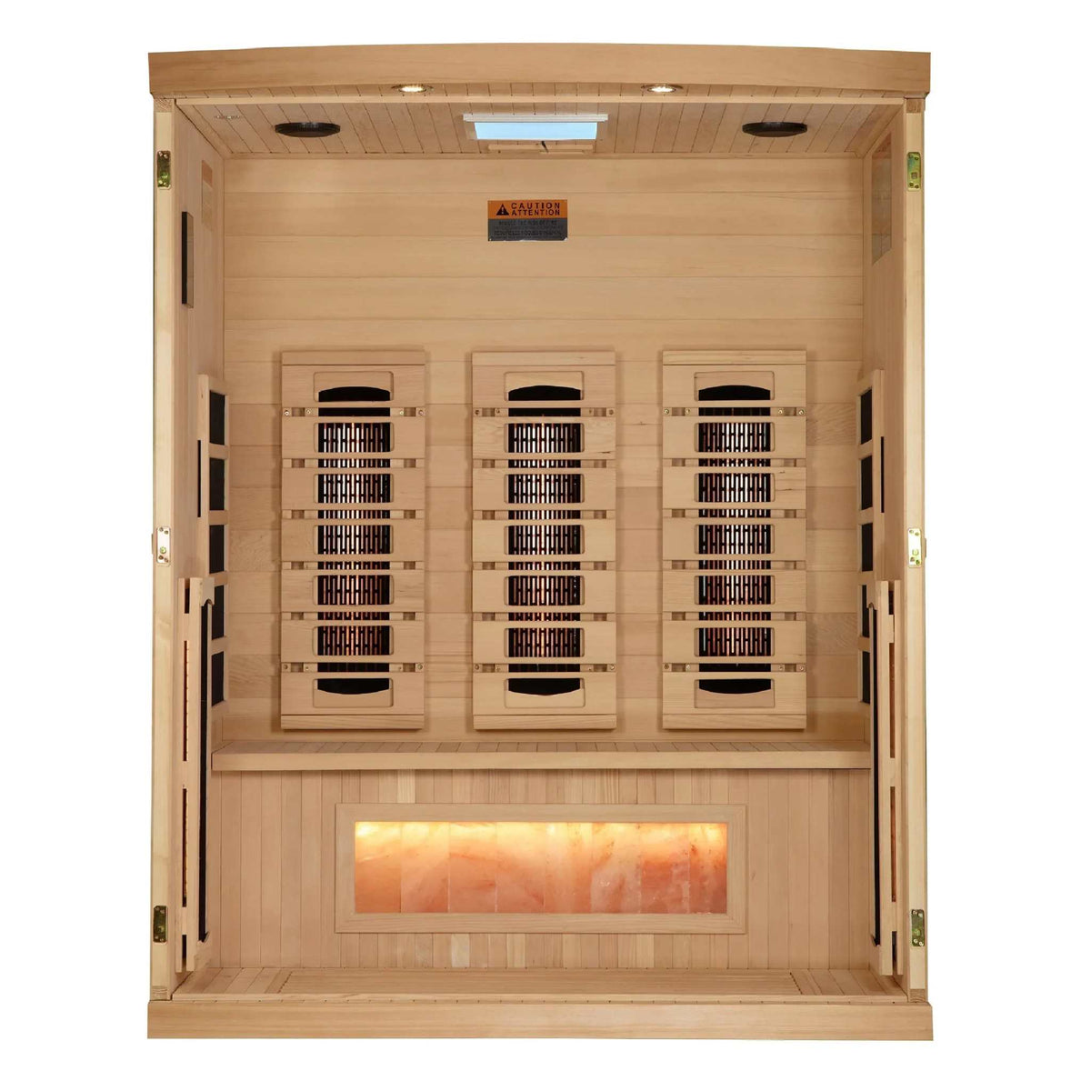 Golden Designs 3-Person Full Spectrum Near-Zero EMF Infrared Sauna - Sauna Luxuries
