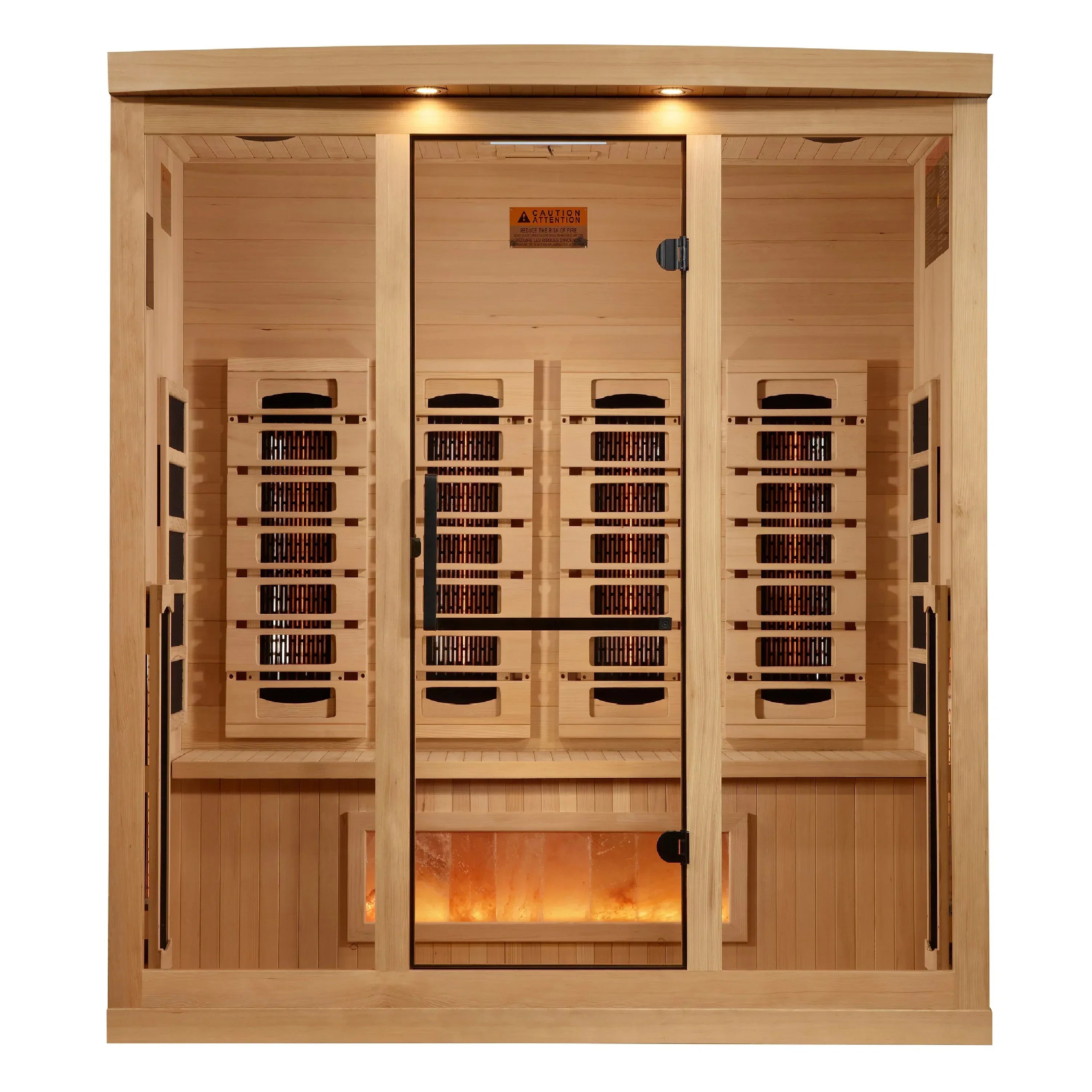 Golden Designs 4-Person Near-Zero EMF Full-Spectrum Infrared Sauna - Sauna Luxuries