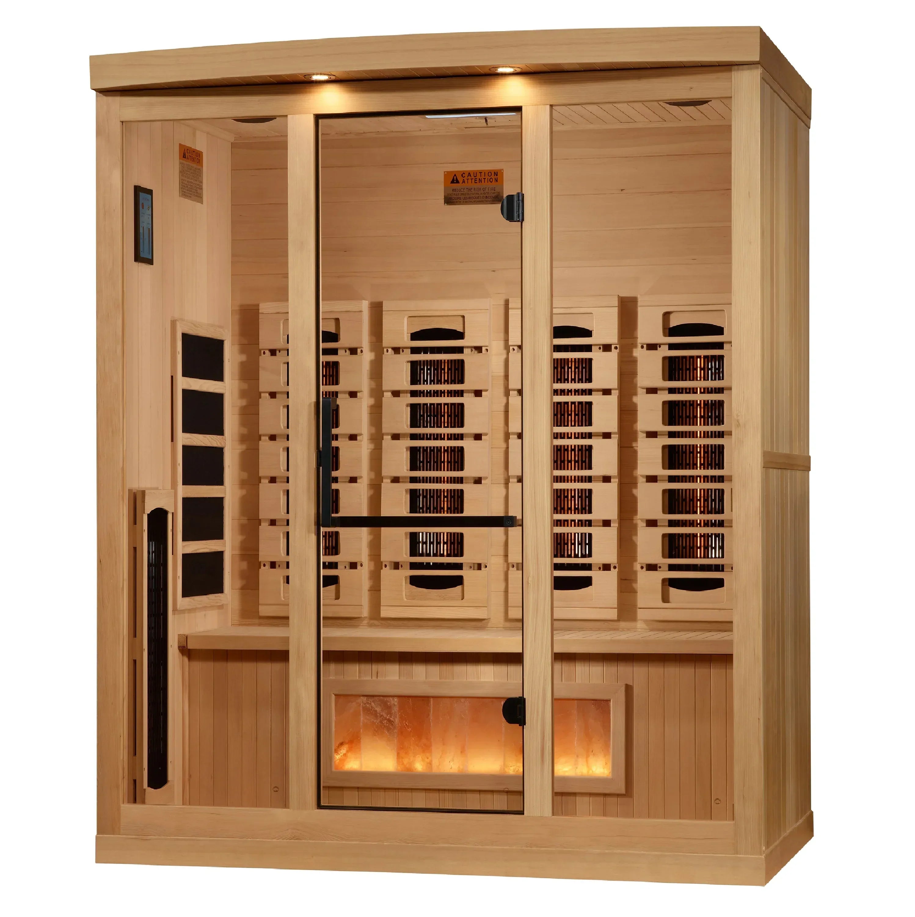 Golden Designs 4-Person Near-Zero EMF Full-Spectrum Infrared Sauna - Sauna Luxuries