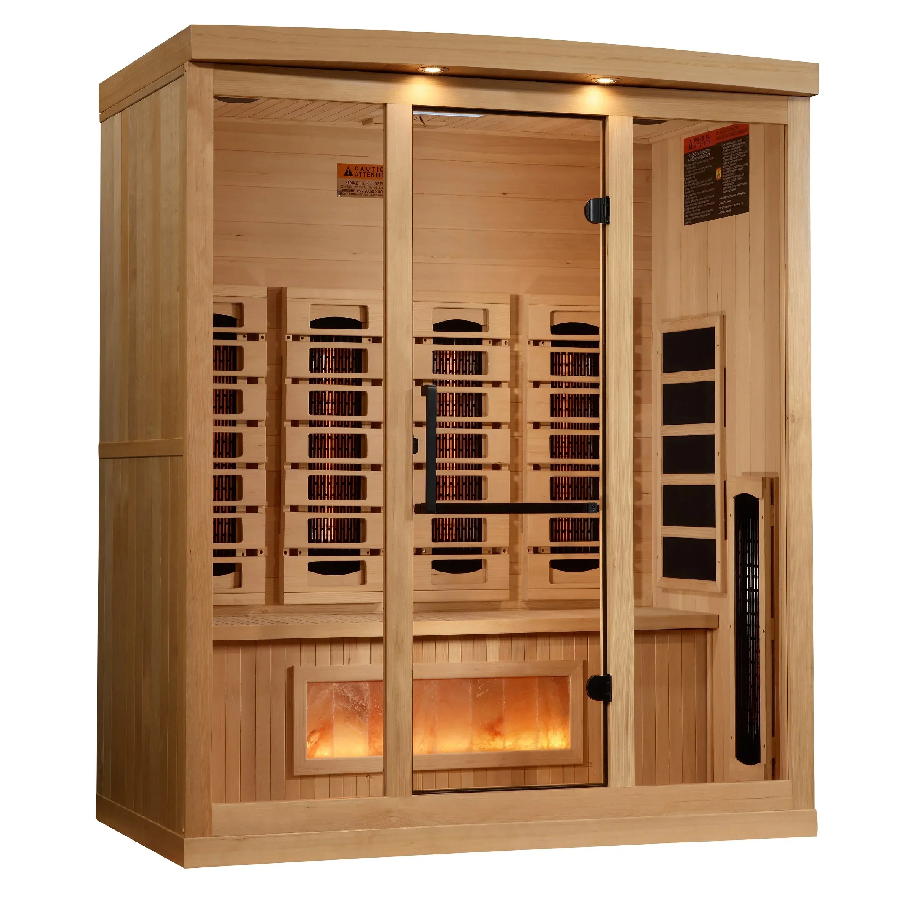 Golden Designs 4-Person Near-Zero EMF Full-Spectrum Infrared Sauna - Sauna Luxuries