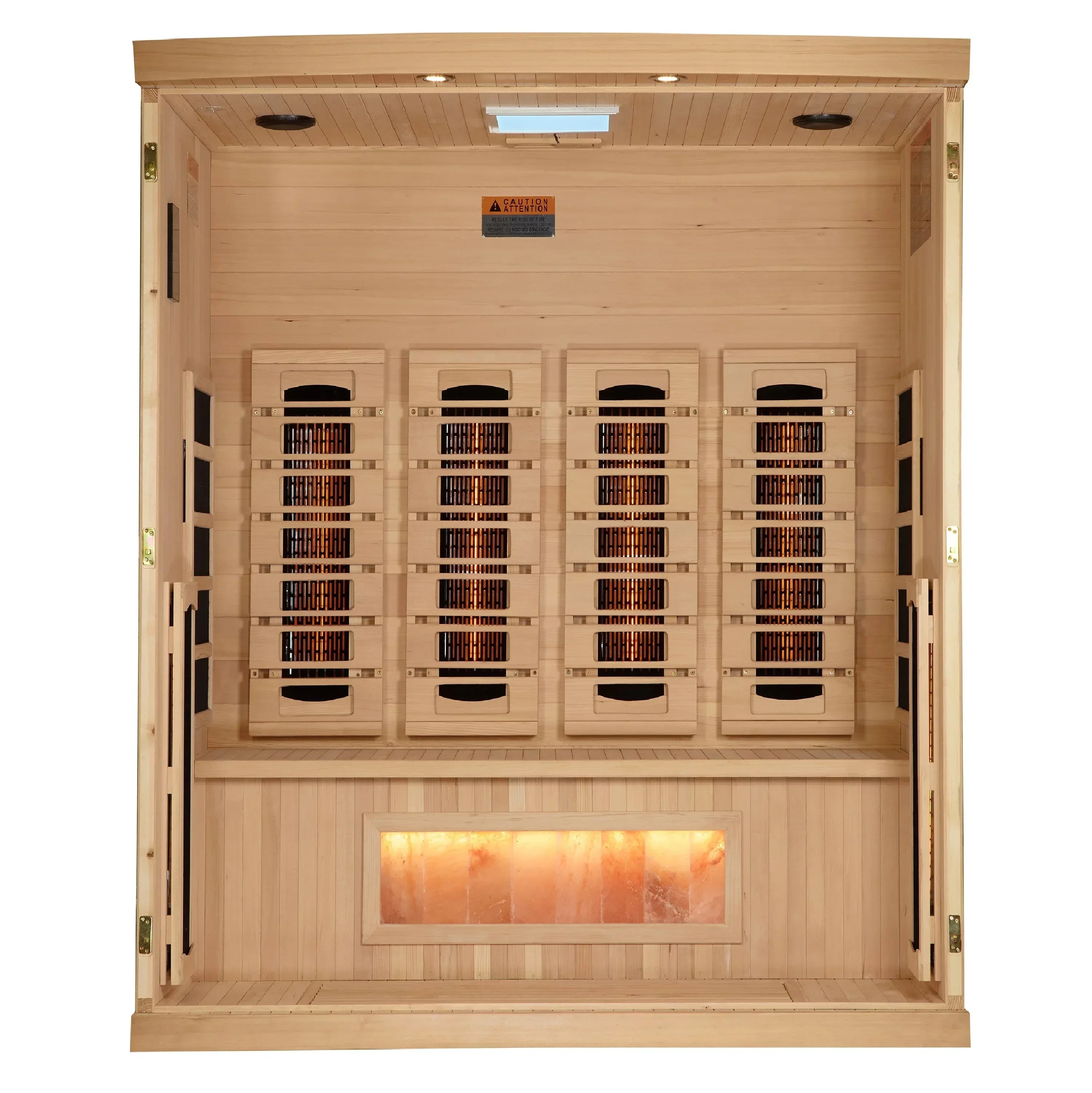 Golden Designs 4-Person Near-Zero EMF Full-Spectrum Infrared Sauna - Sauna Luxuries