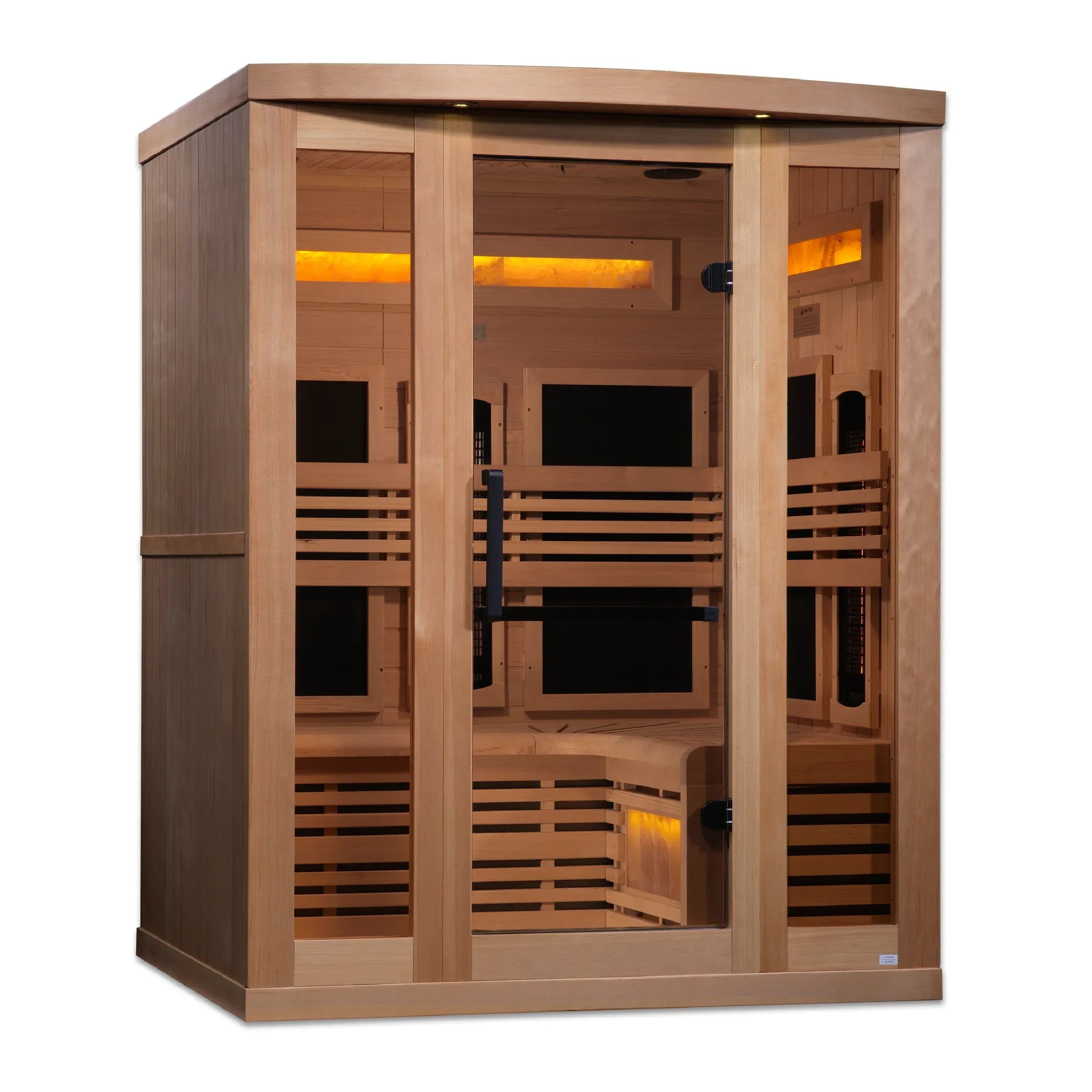 Golden Designs 3-Person Full Spectrum Near Zero EMF FAR Infrared Sauna - Sauna Luxuries