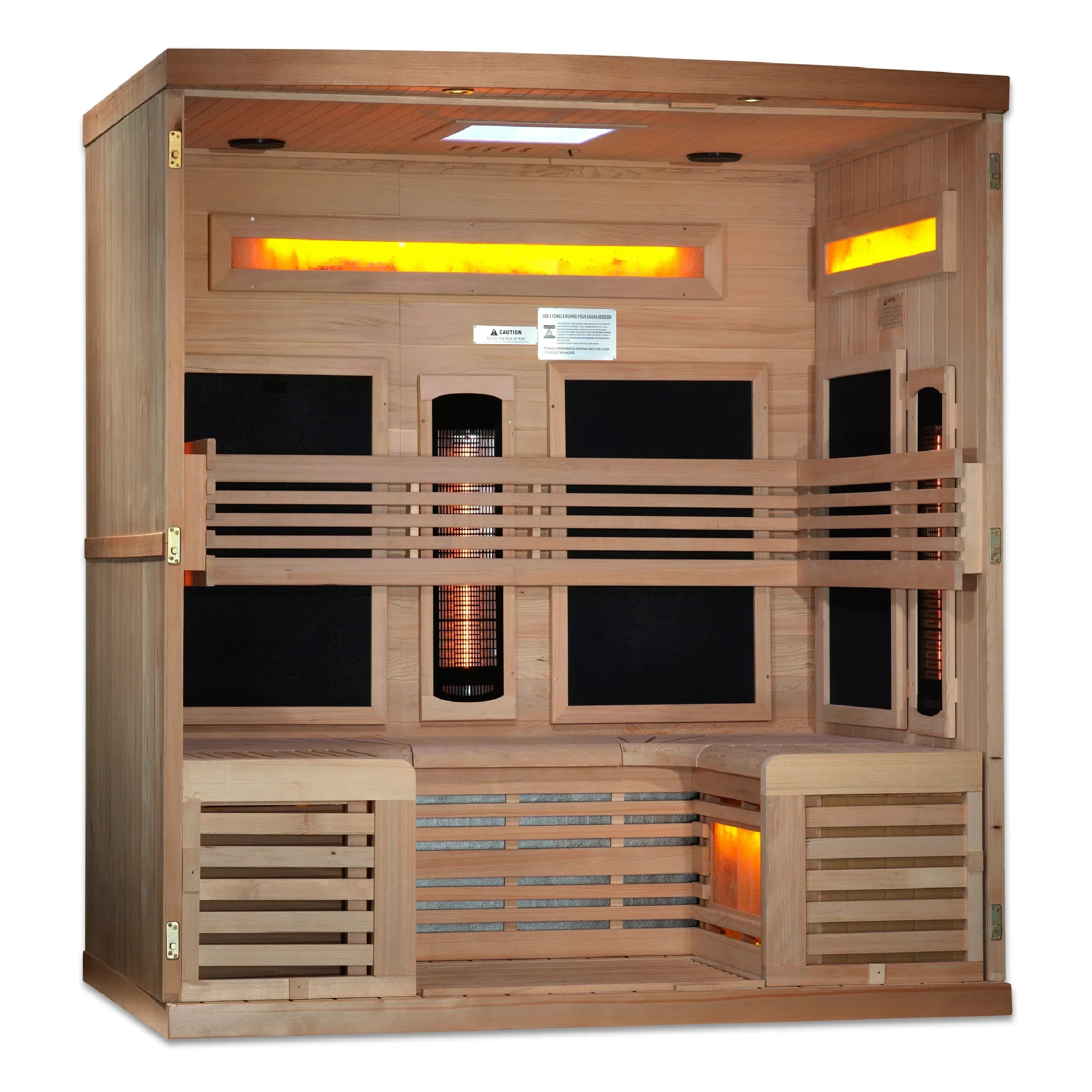 Golden Designs 6-Person Full Spectrum Near Zero EMF FAR Infrared Sauna - Sauna Luxuries