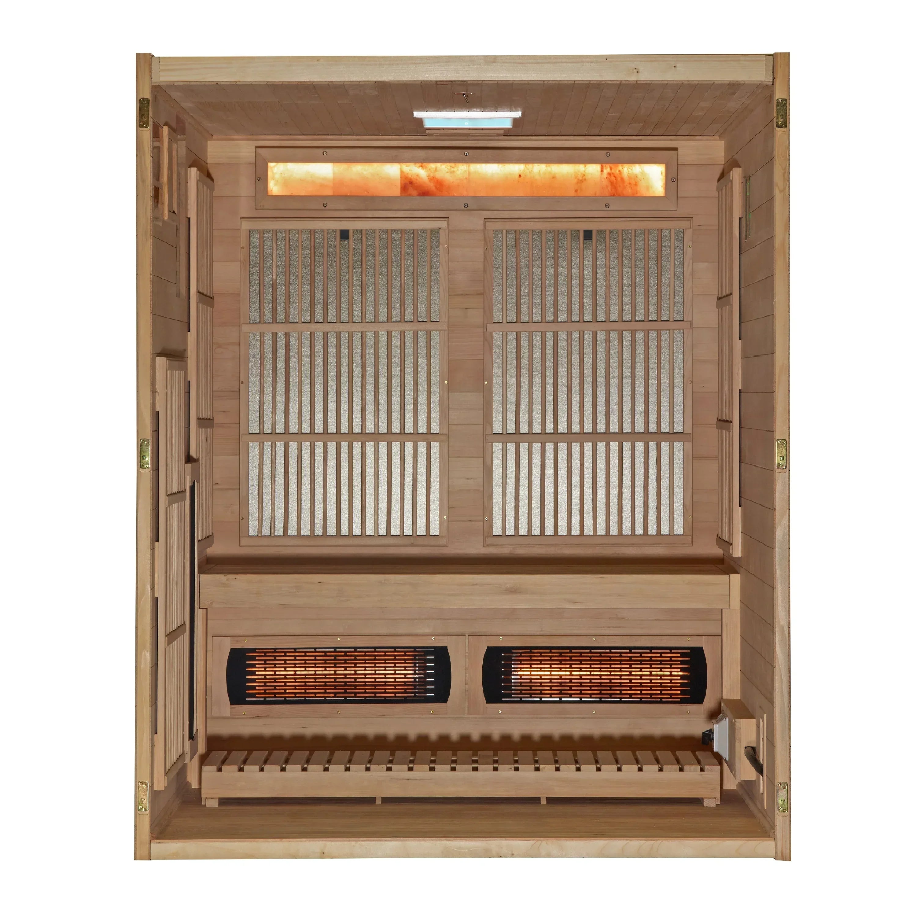 Golden Designs Soria 3 Person Hybrid Sauna | Full Spectrum & Harvia Stove - Sauna Luxuries