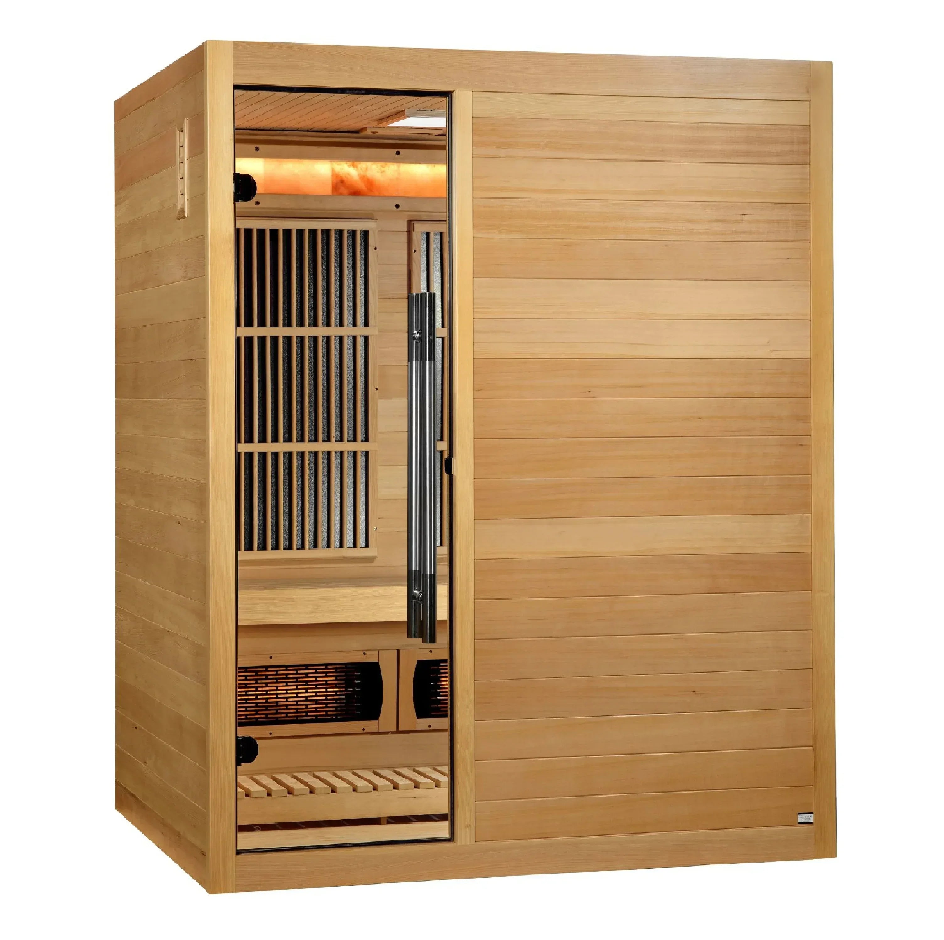 Golden Designs Soria 3 Person Hybrid Sauna | Full Spectrum & Harvia Stove - Sauna Luxuries