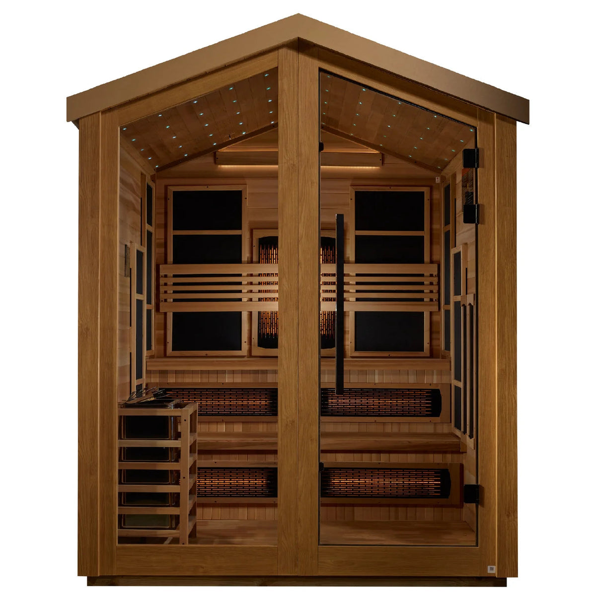 Golden Designs Kaskinen 6-Person Vanilla Crème Hybrid Outdoor Sauna Golden Design Saunas