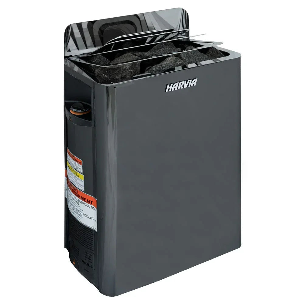 Harvia The Wall SW60 6kW Black Stainless Sauna Heater 240V 1PH - Sauna Luxuries