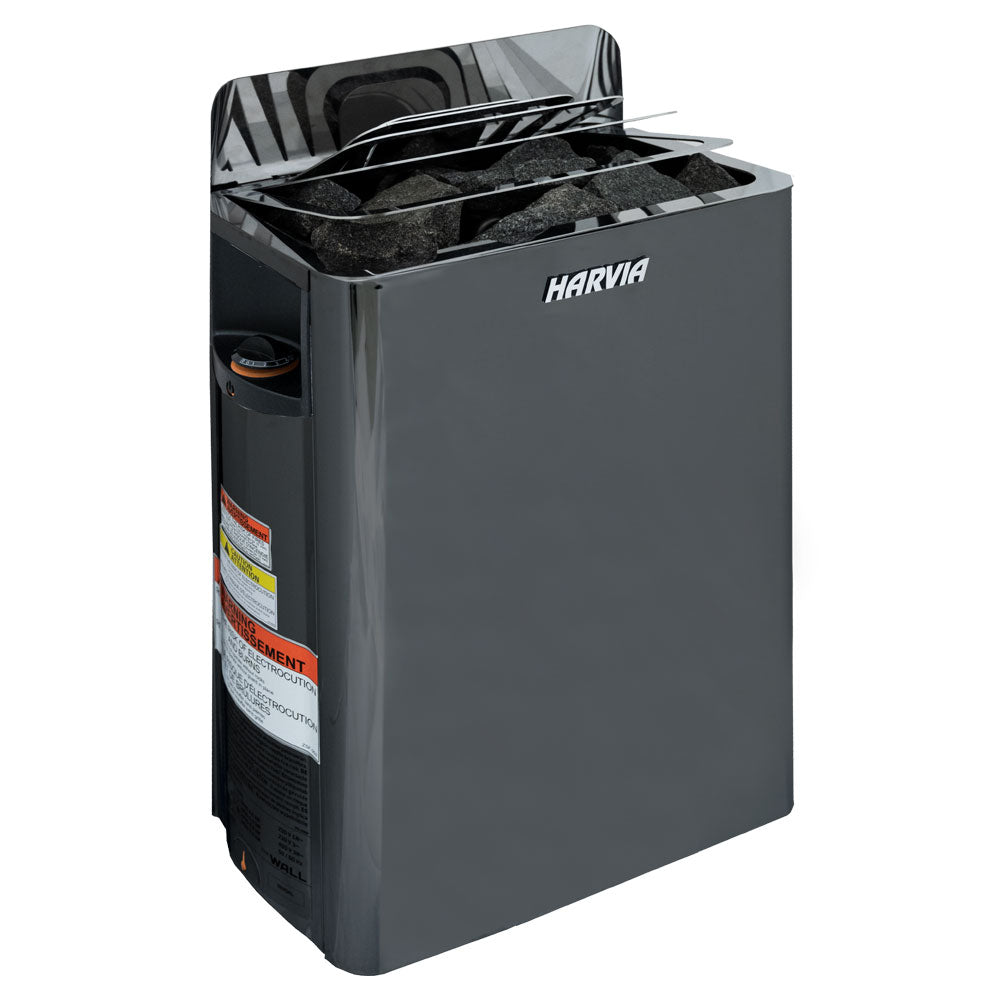 Harvia The Wall SW80 8kW Black Stainless Sauna Heater 240V 1PH
