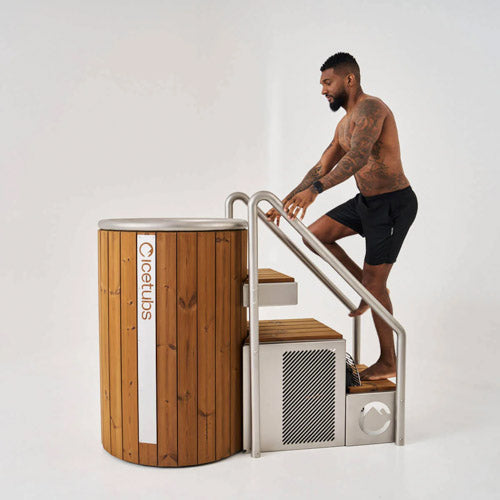 Icetubs IceBarrel Hot & Cold Plunge with Stairs Icetubs