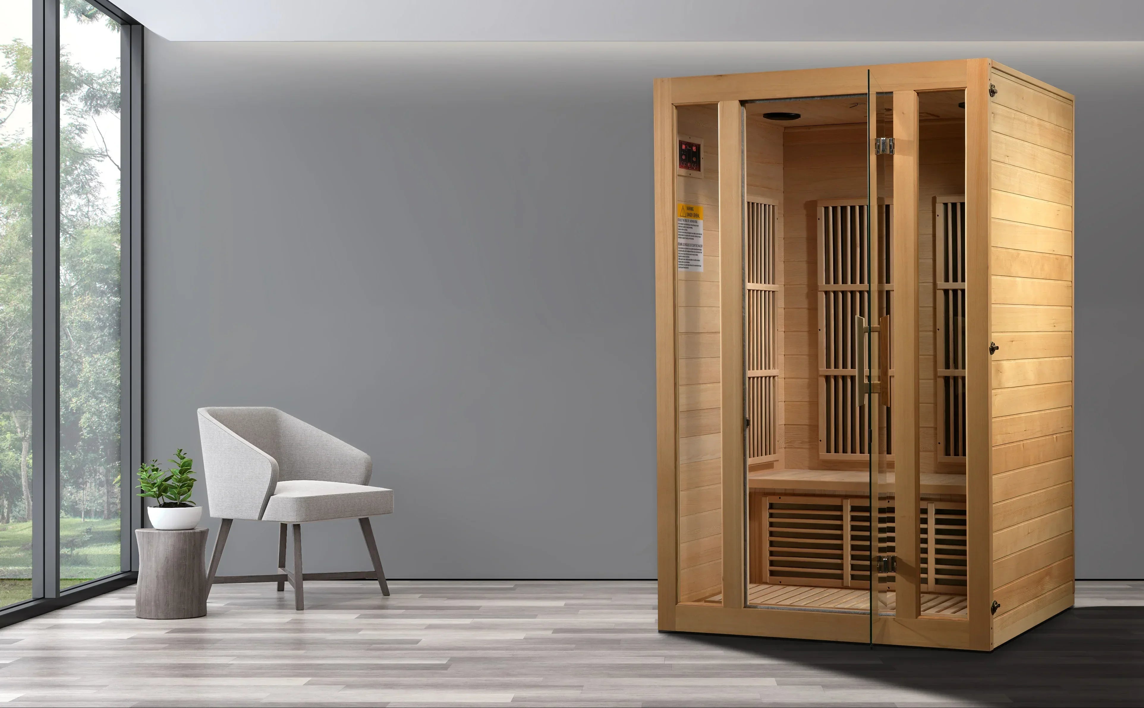 Premium Indoor infrared sauna in a luxury wellness setting