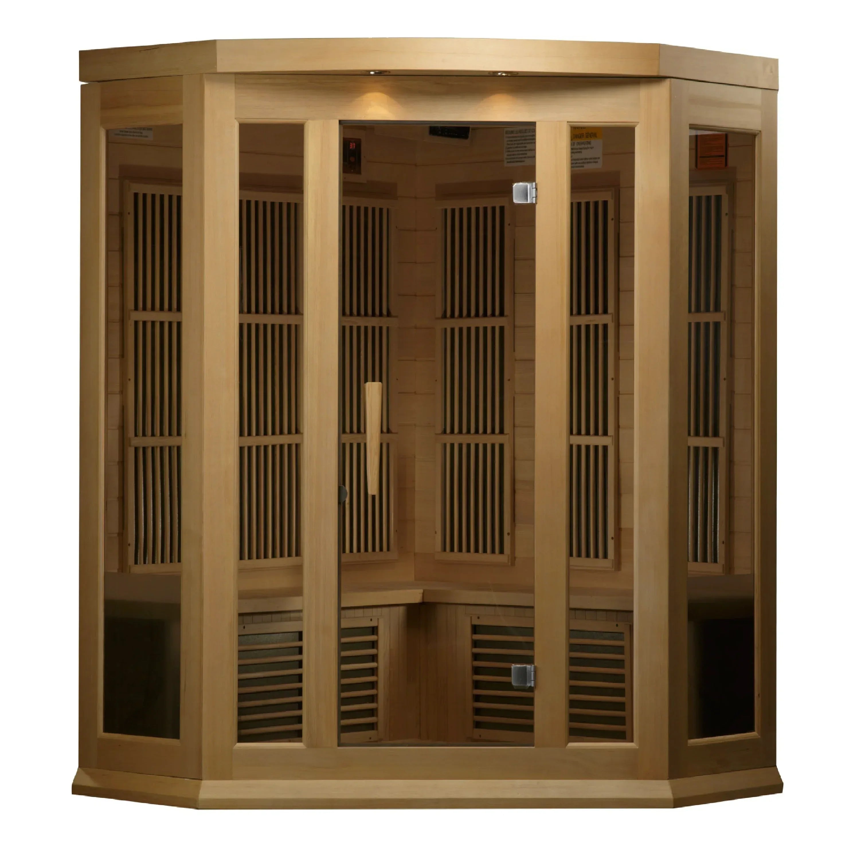 Maxxus 3-Person Corner Low EMF FAR Infrared Sauna - Sauna Luxuries