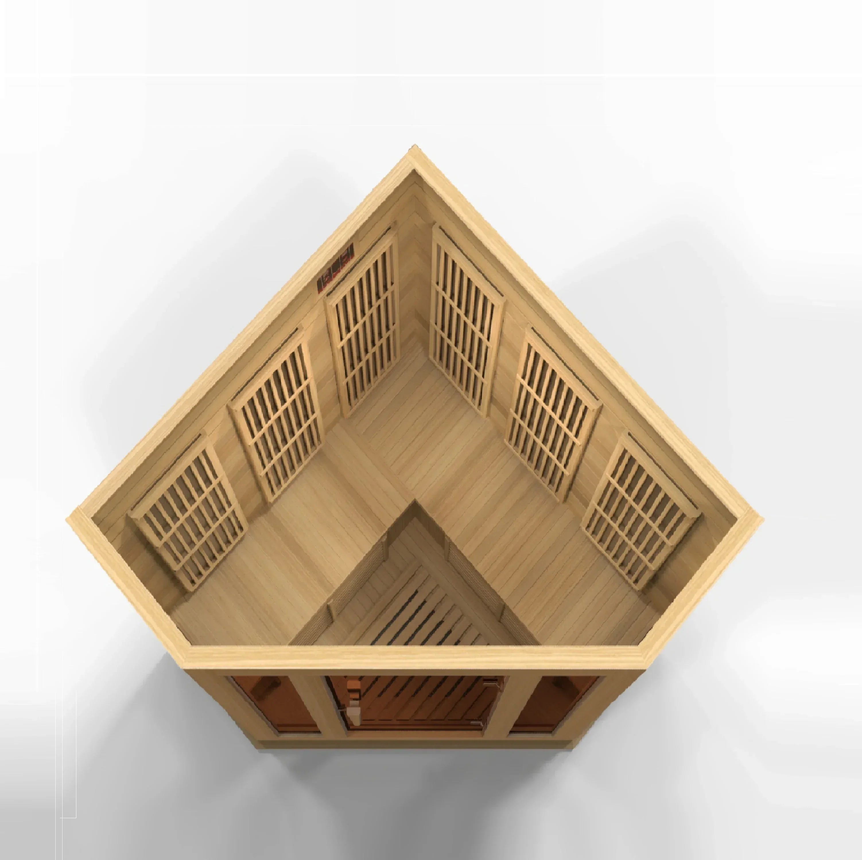 Maxxus 3-Person Corner Low EMF FAR Infrared Sauna - Sauna Luxuries