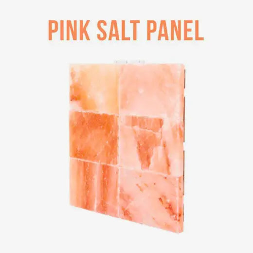 Stacked Himalayan salt wall panels for sauna décor and wellness spaces.
