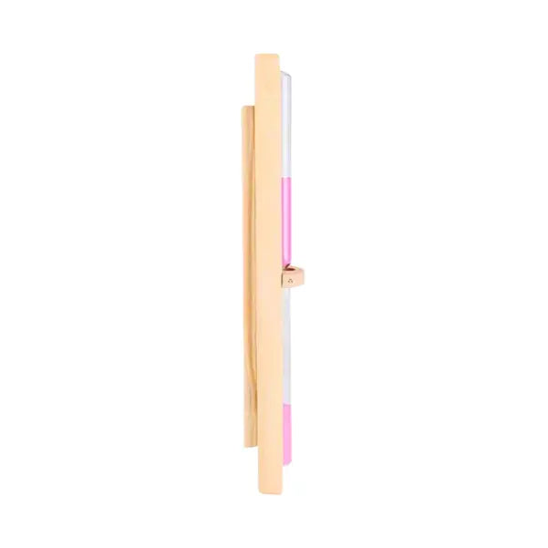 Side profile of the Scandia Wall-Mounted Sand Timer, showcasing its slim and space-saving design for sauna wall mounting.