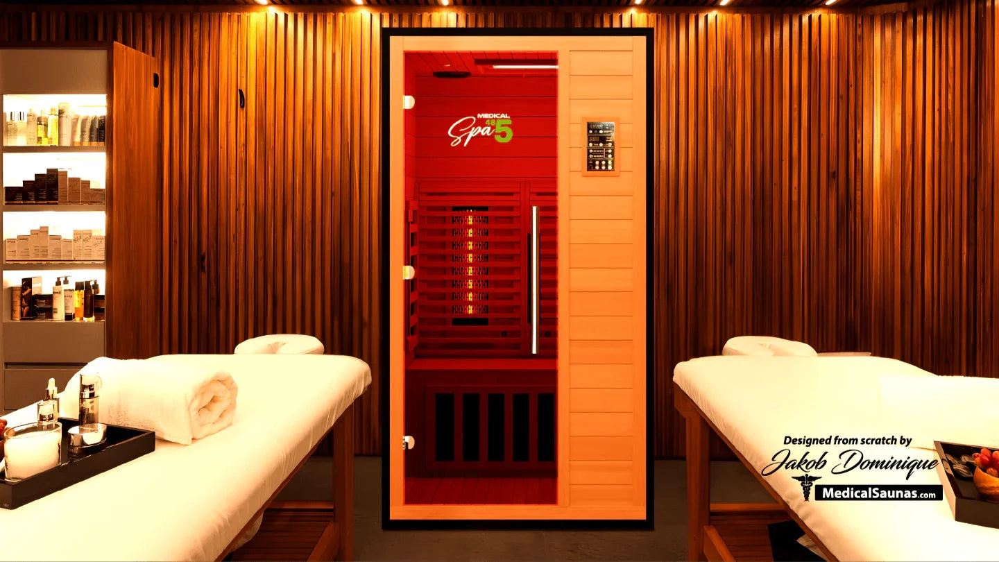 Commercial 485 Medical Infrared Sauna | 1 Person, Commercial Grade - Sauna Luxuries