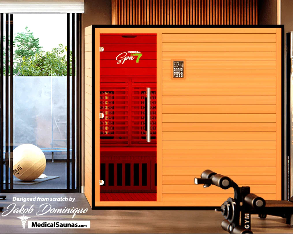 Commercial 487 Medical Sauna | 3-Person Infrared + Red Light Therapy - Sauna Luxuries