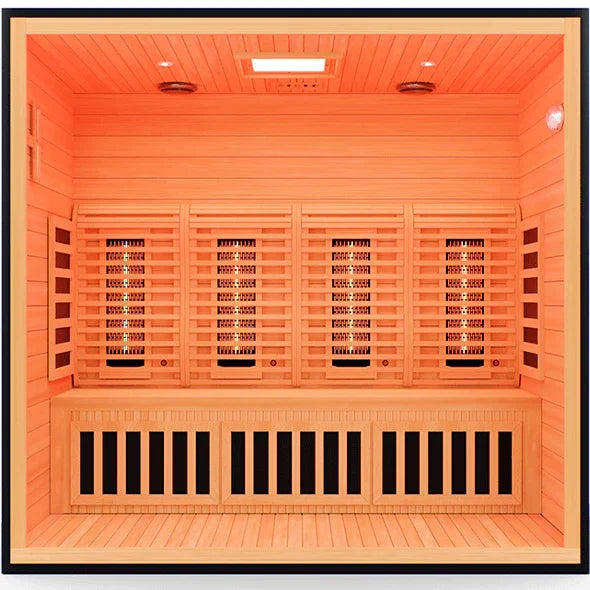 Commercial 487 Medical Sauna | 3-Person Infrared + Red Light Therapy - Sauna Luxuries