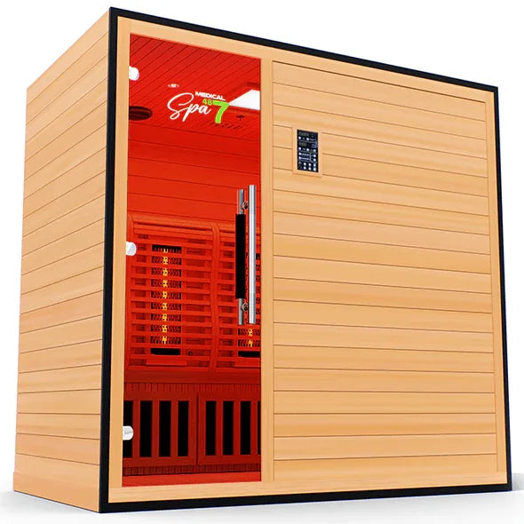 Commercial 487 Medical Sauna | 3-Person Infrared + Red Light Therapy - Sauna Luxuries