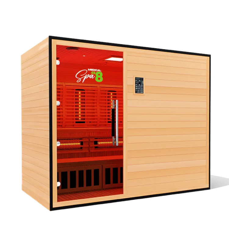 Commercial 488 Medical Sauna | XL Infrared + Red Light + Smart Tablet - Sauna Luxuries
