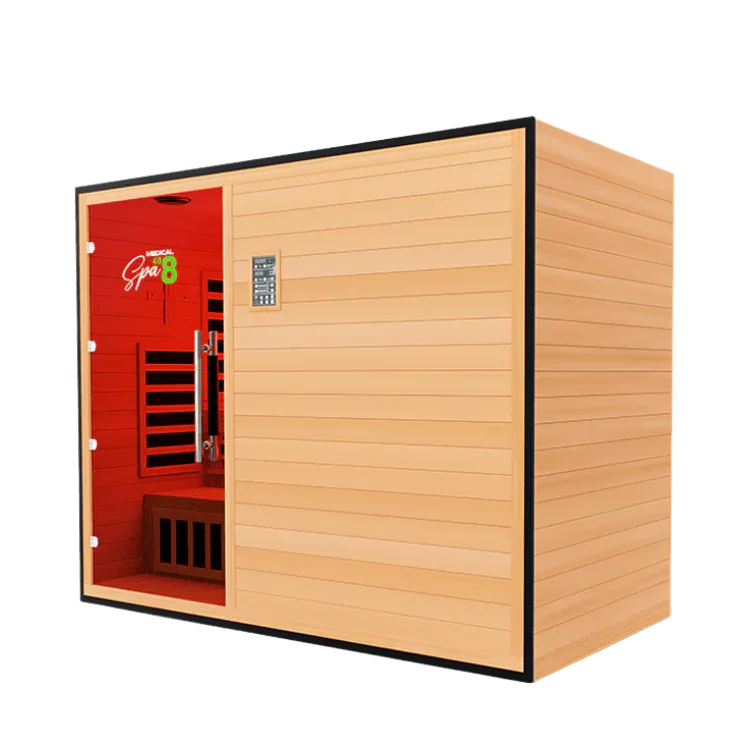 Commercial 488 Medical Sauna | XL Infrared + Red Light + Smart Tablet - Sauna Luxuries