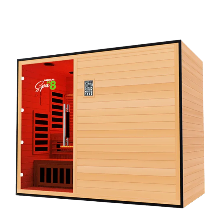 Commercial 488 Medical Sauna | XL Infrared + Red Light + Smart Tablet - Sauna Luxuries