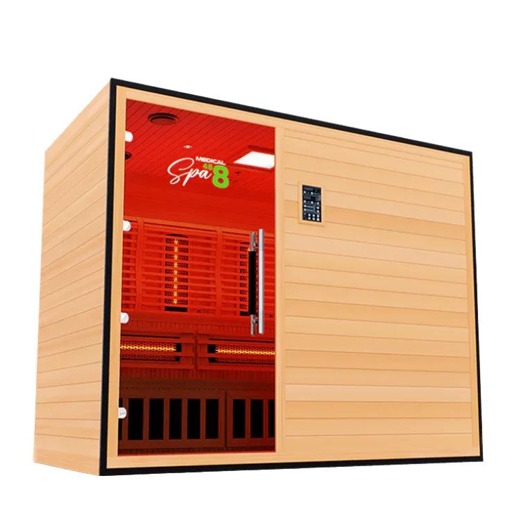 Commercial 488 Medical Sauna | XL Infrared + Red Light + Smart Tablet - Sauna Luxuries