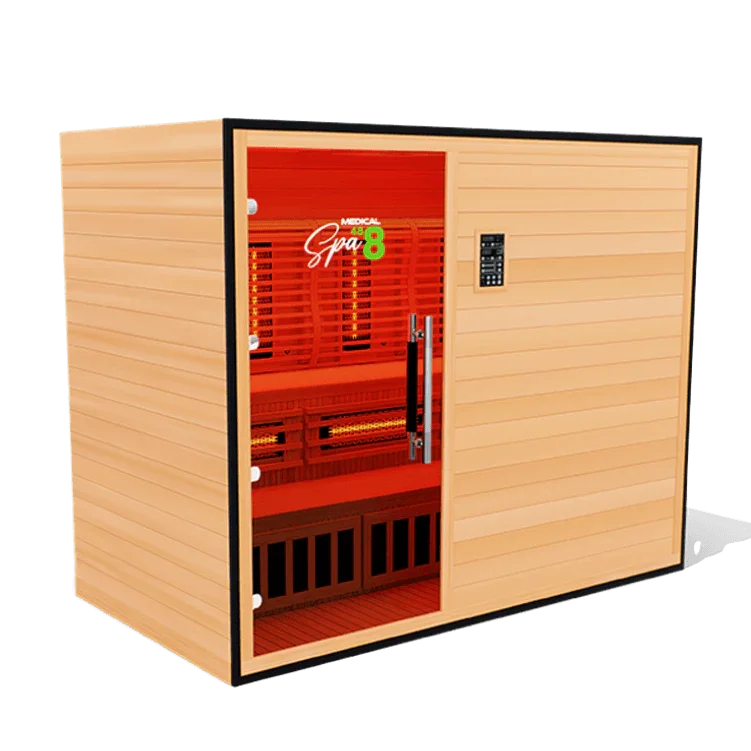 Commercial 488 Medical Sauna | XL Infrared + Red Light + Smart Tablet - Sauna Luxuries