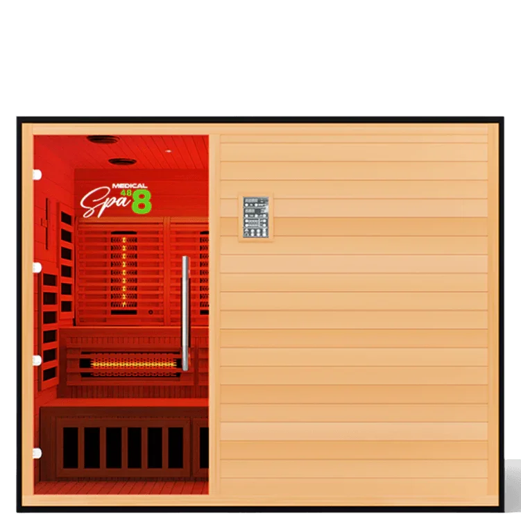 Commercial 488 Medical Sauna | XL Infrared + Red Light + Smart Tablet - Sauna Luxuries