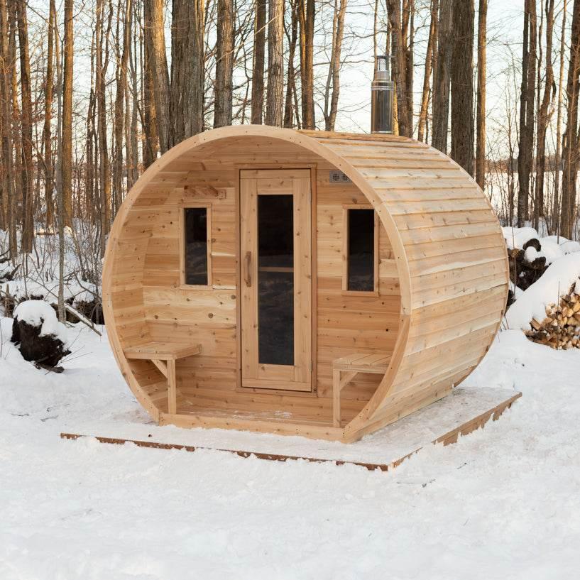 Liesurecraft CT Elation Sauna | 3–4 Person Electric Heated Barrel Kit - Sauna Luxuries