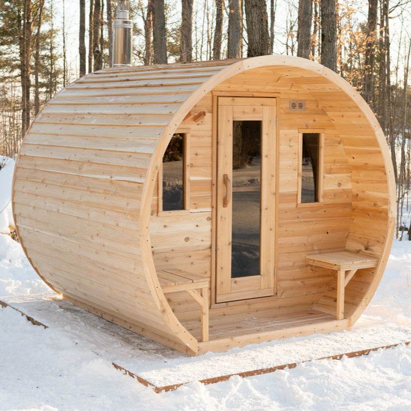 Liesurecraft CT Elation Sauna | 3–4 Person Electric Heated Barrel Kit - Sauna Luxuries