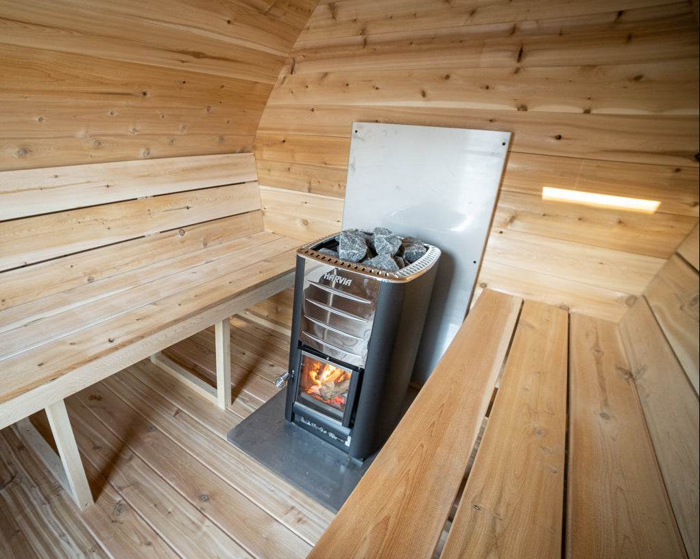 Leisurecraft CT MiniPOD Sauna | Wood Burning Outdoor Sauna - Sauna Luxuries