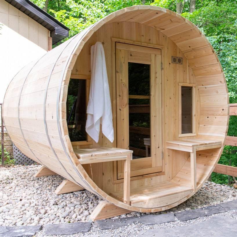 Leisurecraft CT Tranquility Barrel Sauna | Wood Burning - Sauna Luxuries