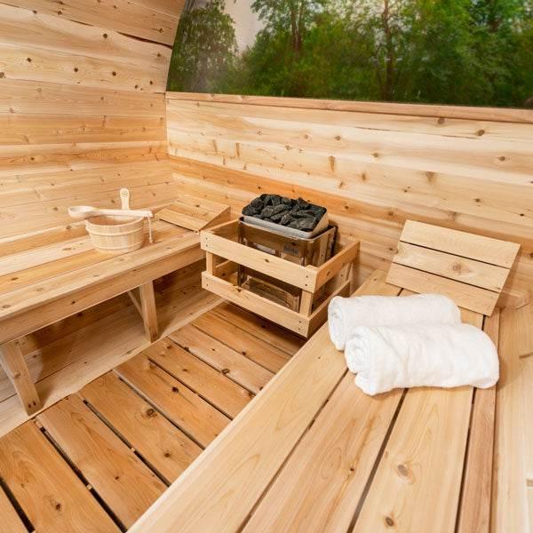 Leisurecraft Serenity MP Barrel Sauna | Wood Burning - Sauna Luxuries