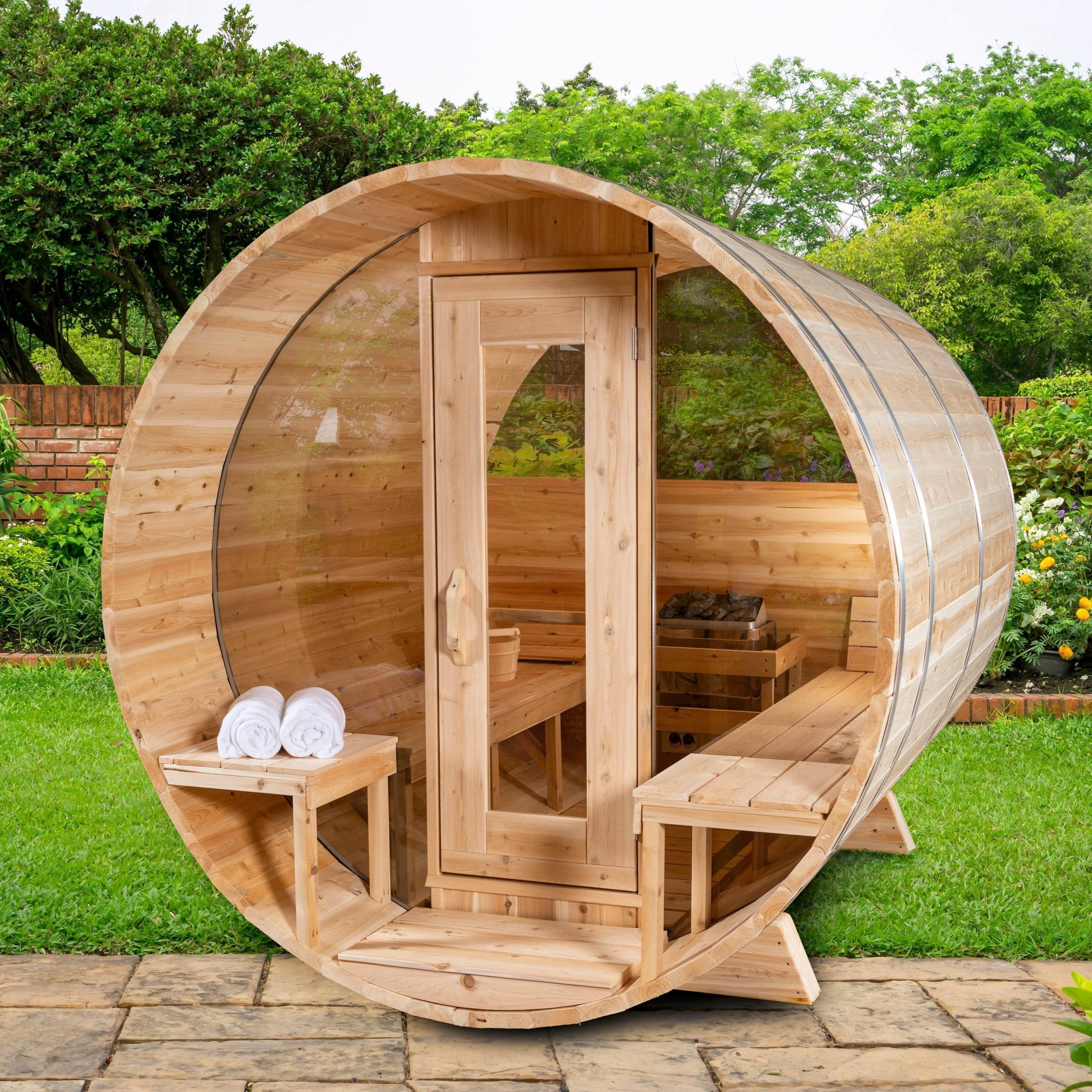 Leisurecraft Tranquility MP Barrel Sauna | Wood Burning - Sauna Luxuries