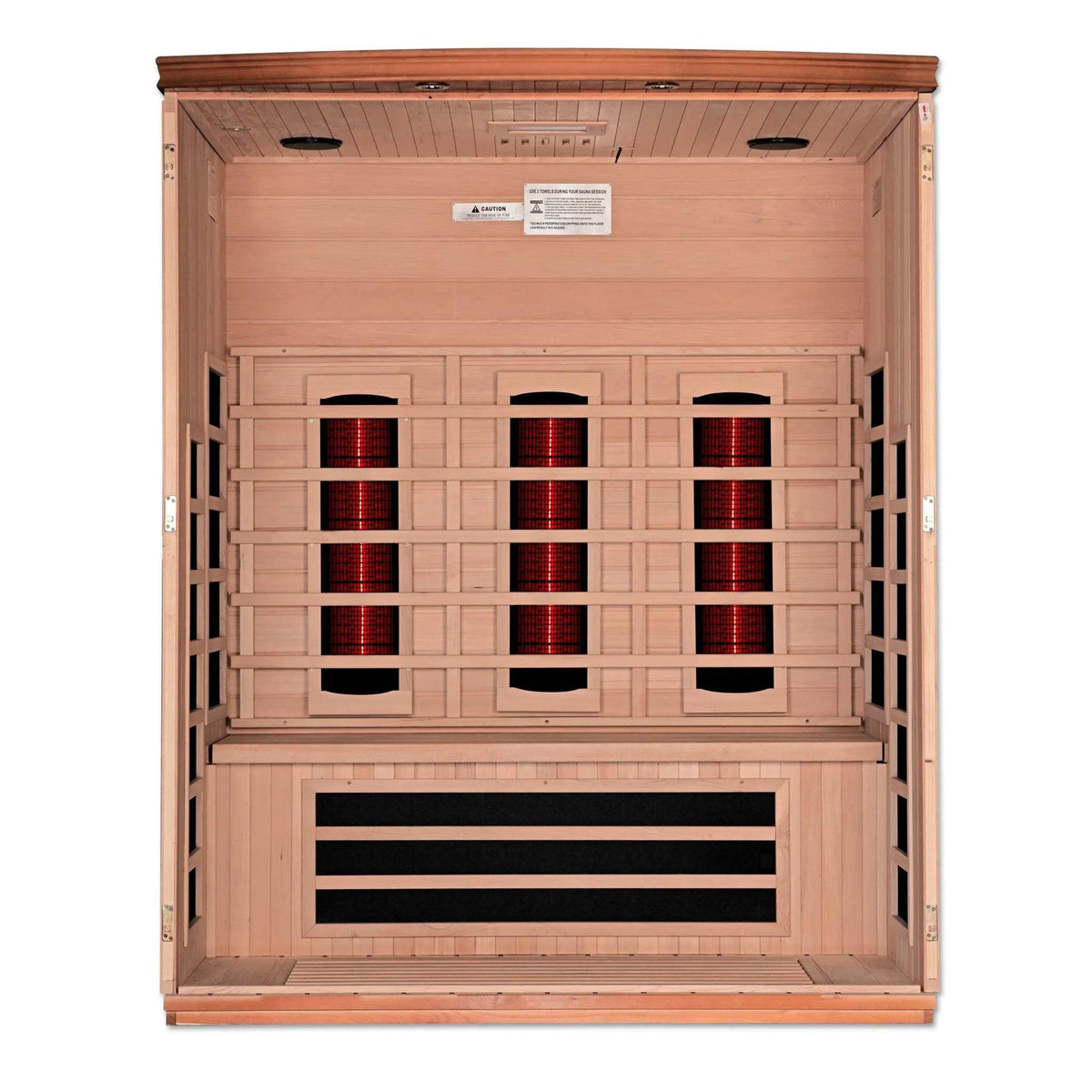 Dynamic Lugano 3-Person Full Spectrum Near Zero EMF FAR Infrared Sauna - Sauna Luxuries
