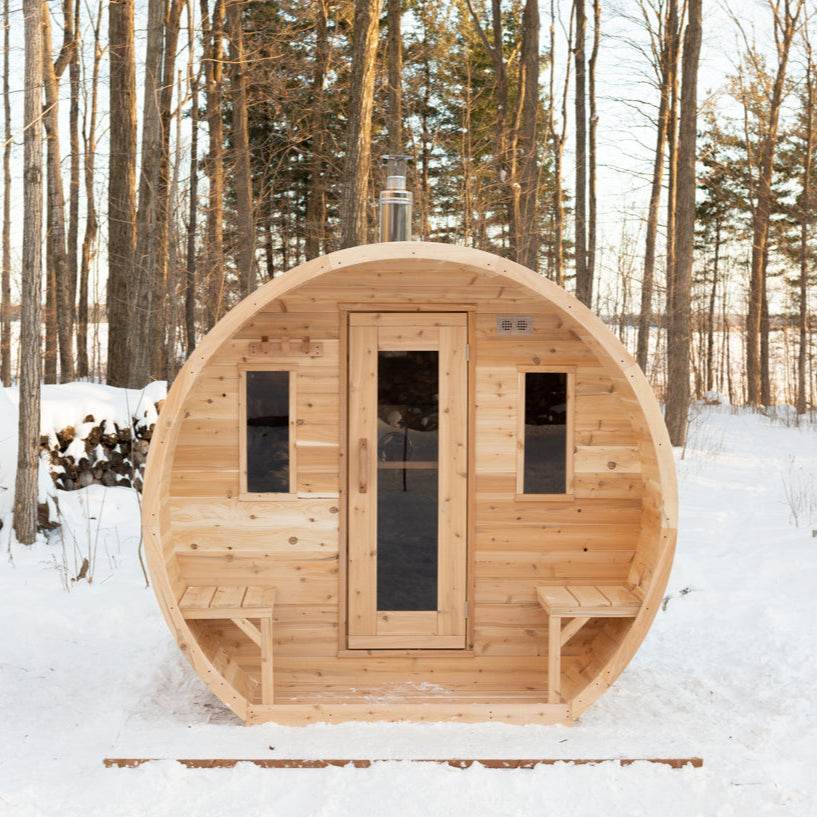 Liesurecraft CT Elation Sauna | 3–4 Person Electric Heated Barrel Kit - Sauna Luxuries