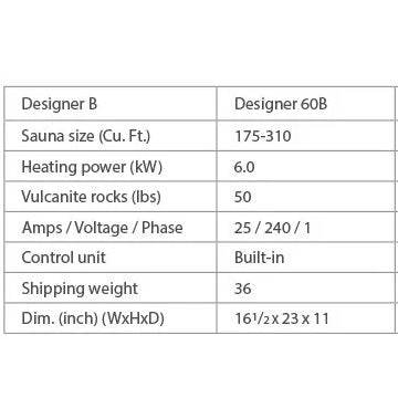 Finnleo Designer B 6KW Electric Sauna Heater - Sauna Luxuries