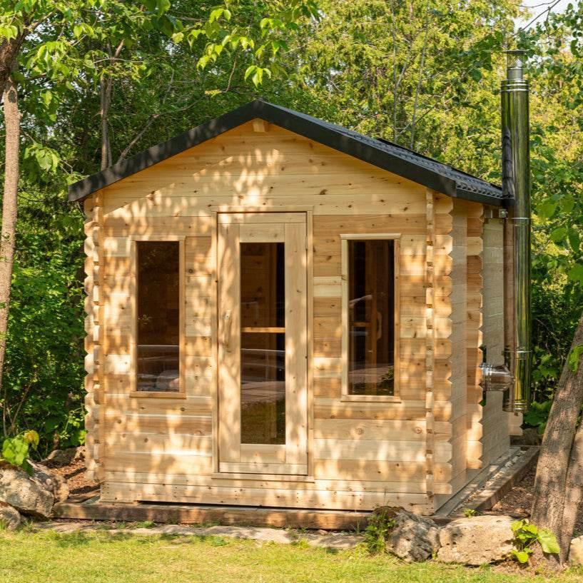 Leisurecraft CT Georgian Cabin Sauna with Changeroom | Wood Burning - Sauna Luxuries