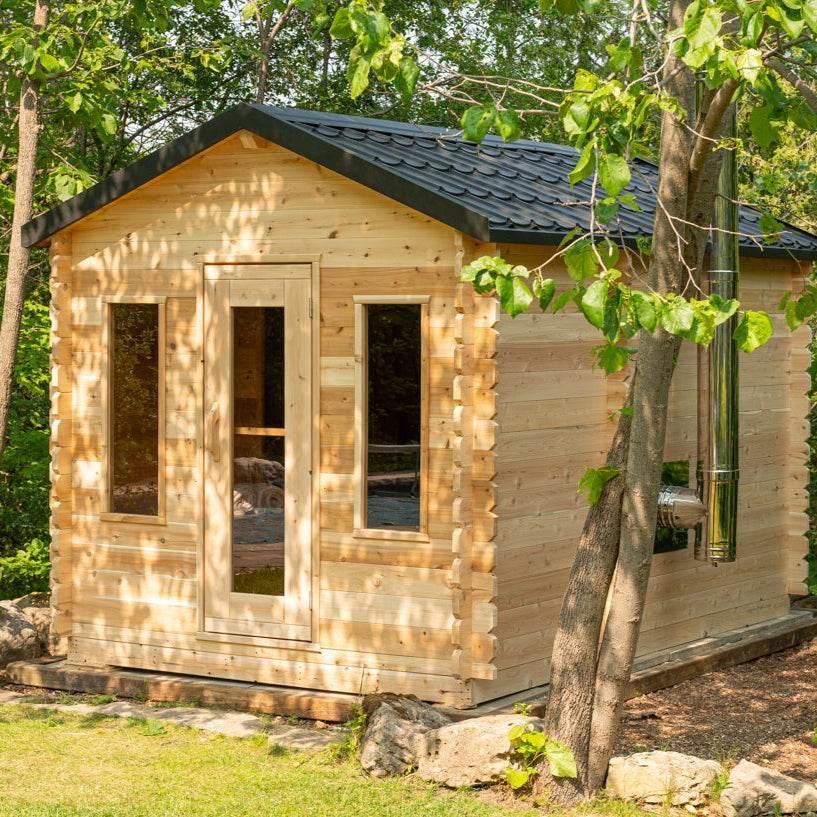 Leisurecraft CT Georgian Cabin Sauna with Changeroom | Wood Burning - Sauna Luxuries