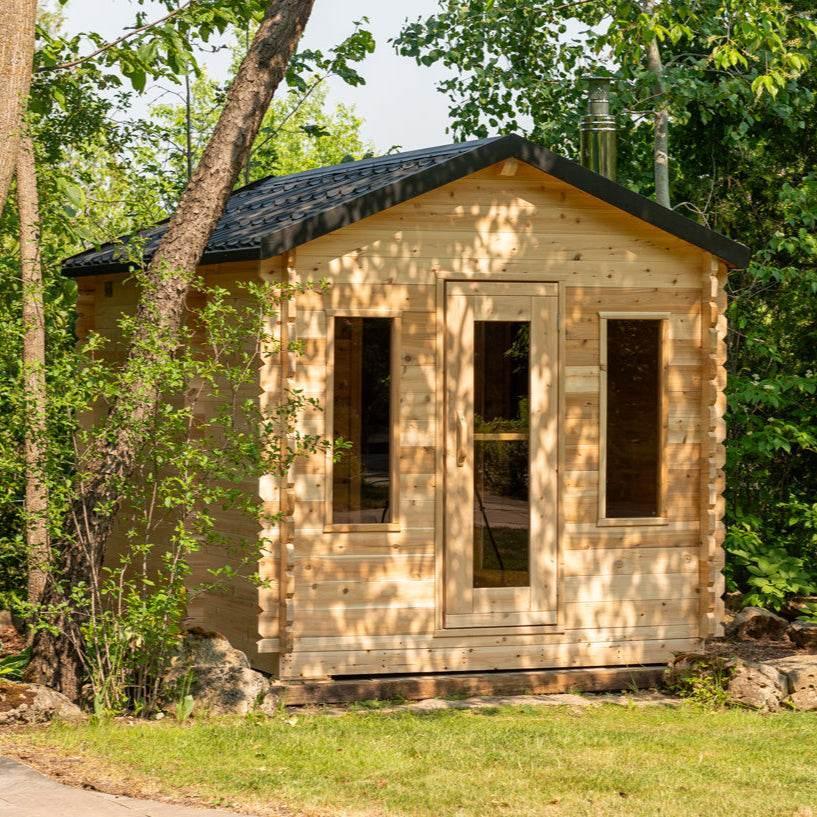 Leisurecraft CT Georgian Cabin Sauna with Changeroom | Wood Burning - Sauna Luxuries