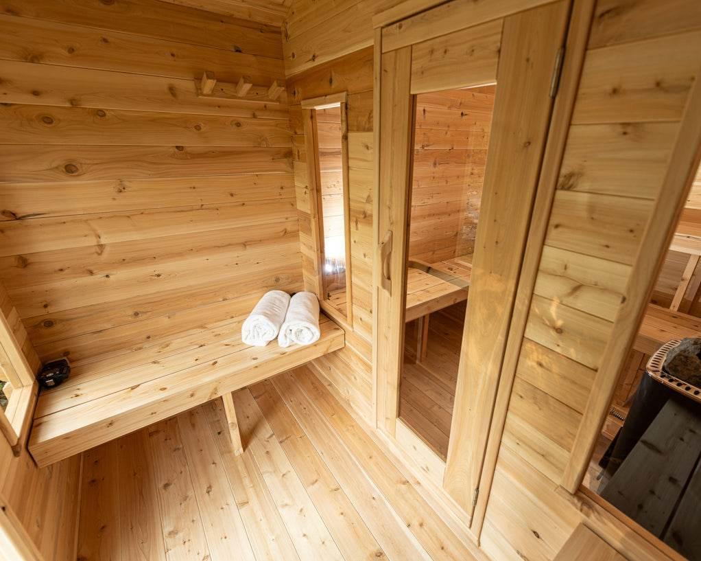 Leisurecraft CT Georgian Cabin Sauna with Changeroom | Wood Burning - Sauna Luxuries