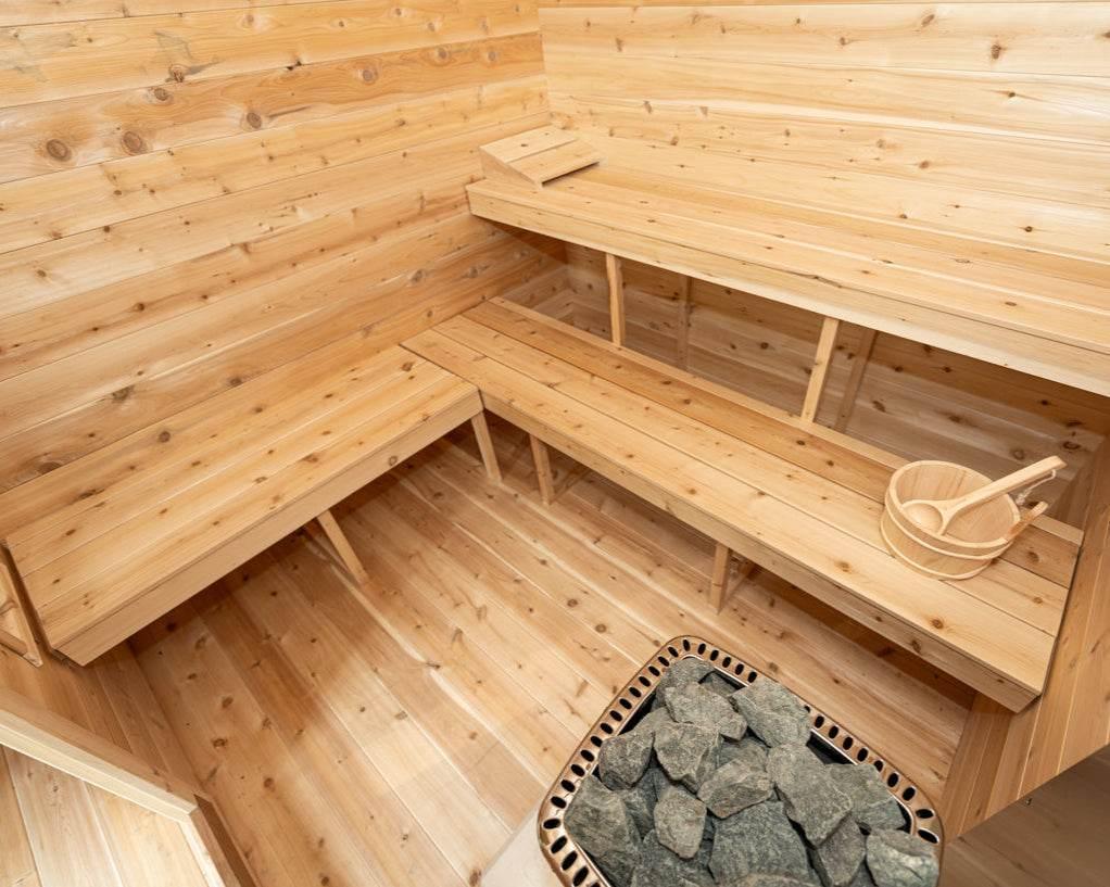 Leisurecraft CT Georgian Cabin Sauna with Changeroom | Wood Burning - Sauna Luxuries