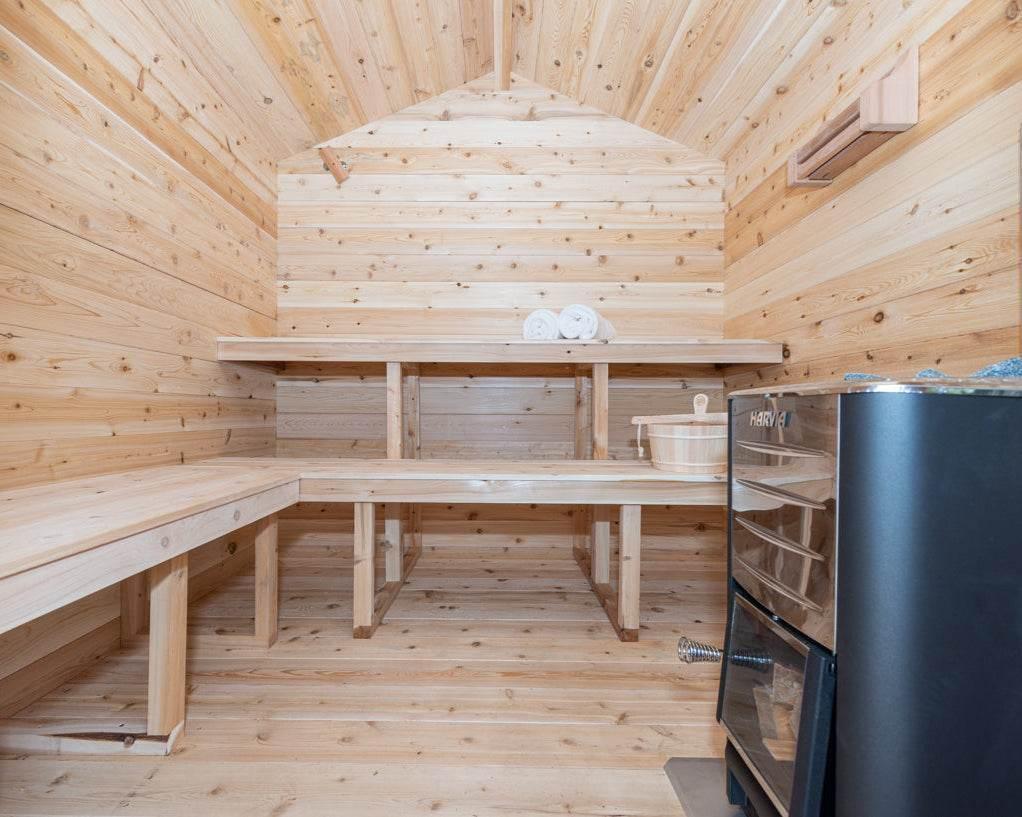 Leisurecraft CT Georgian Cabin Sauna – Wood Burning Outdoor Cedar Sauna - Sauna Luxuries