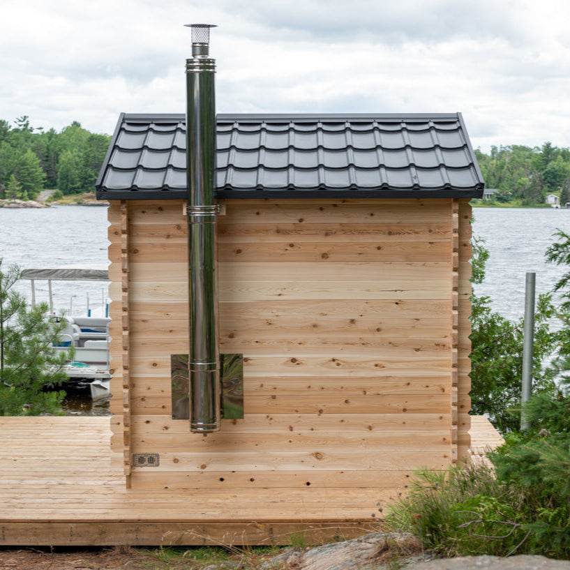 Leisurecraft CT Georgian Cabin Sauna – Wood Burning Outdoor Cedar Sauna - Sauna Luxuries